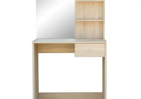 Masă de toaletă, stejar, 75x40x141 cm, PAL - 3/5