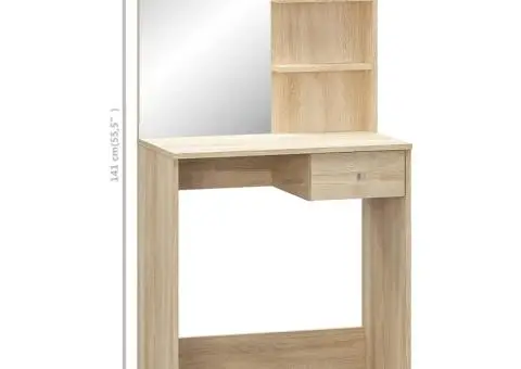 Masă de toaletă, stejar, 75x40x141 cm, PAL - 5/5