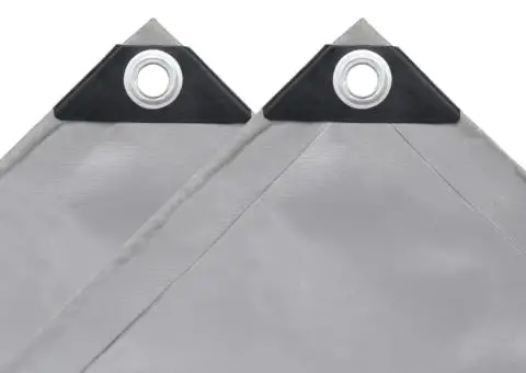 Prelată, gri, 650 g/m², 4x4 m - 4/5