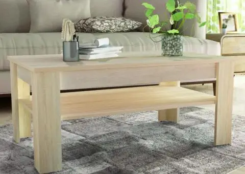 Măsuță de cafea PAL, 110 x 65 x 48 cm, stejar - 1/5