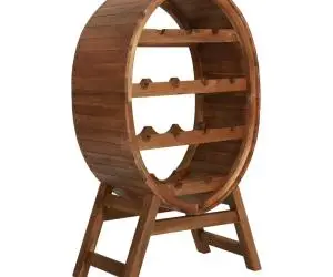 vidaXL Suport sticle de vin, 13 sticle, lemn masiv de acacia