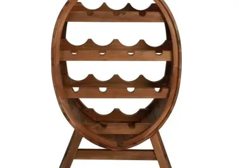 Suport sticle de vin, 13 sticle, lemn masiv de acacia - 2/5