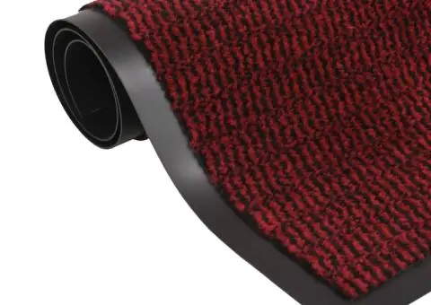 Covor de ușă anti-praf, roșu, 80x120 cm, dreptunghiular - 1/4