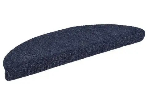 Covorașe autoadezive pentru scări, 15 buc., 56x17x3 cm, semirotunde, albastre - 2/5