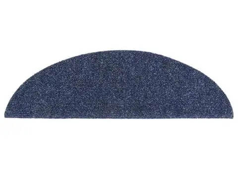 Covorașe autoadezive pentru scări, 15 buc., 56x17x3 cm, semirotunde, albastre - 4/5