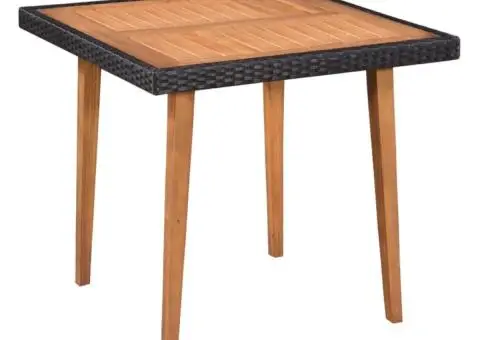 Set mobilier de exterior, 5 piese, negru și maro, poliratan - 3/5