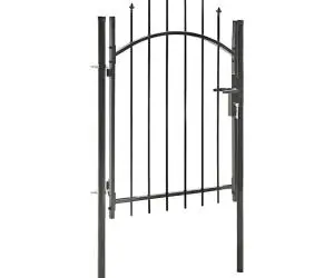 vidaXL Poartă de grădină, negru, 1 x 1,75 m, oțel