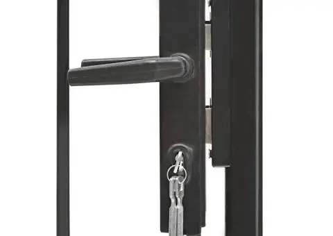 Poartă de grădină, negru, 1 x 1,75 m, oțel - 3/5