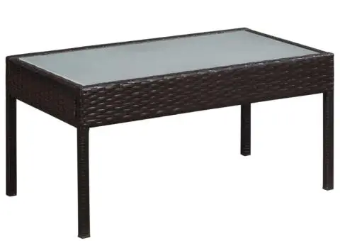 Set mobilier de grădină cu perne, 5 piese, maro, poliratan - 5/5