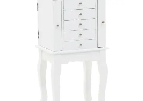 Dulap de bijuterii independent, alb - 2/5