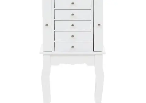 Dulap de bijuterii independent, alb - 3/5