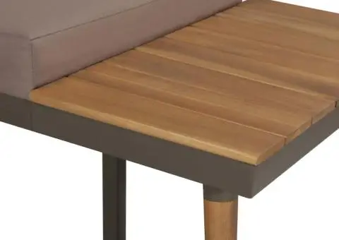 Set mobilier grădină cu perne, 4 piese, maro, lemn acacia - 3/5