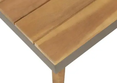 Set mobilier grădină cu perne, 4 piese, maro, lemn acacia - 4/5