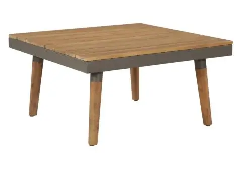 Set mobilier grădină cu perne, 4 piese, maro, lemn acacia - 5/5