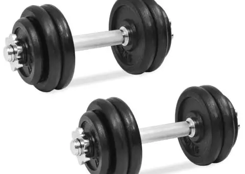 Set de gantere, 18 piese, 30 kg, fontă - 1/5