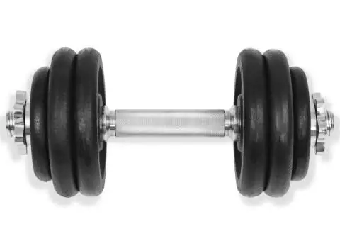 Set de gantere, 18 piese, 30 kg, fontă - 4/5