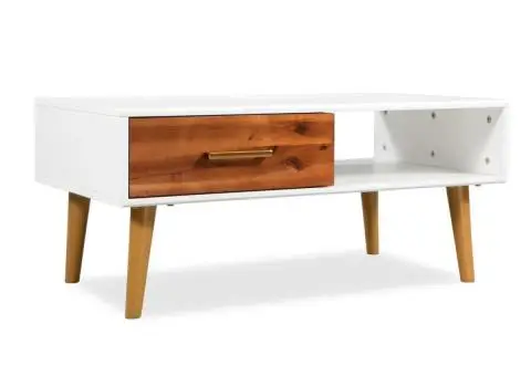 Măsuță de cafea, lemn masiv de acacia, 90 x 50 x 40 cm - 1/5