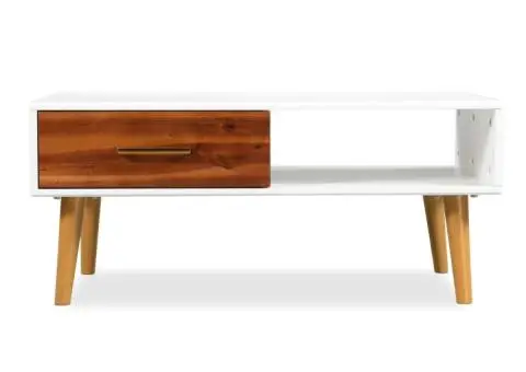 Măsuță de cafea, lemn masiv de acacia, 90 x 50 x 40 cm - 2/5