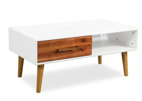 Măsuță de cafea, lemn masiv de acacia, 90 x 50 x 40 cm - 3/5