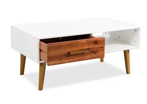 Măsuță de cafea, lemn masiv de acacia, 90 x 50 x 40 cm - 4/5