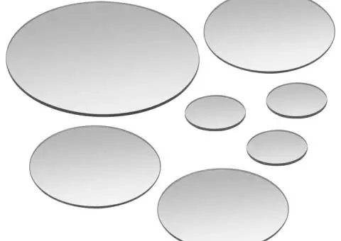 Set oglindă de perete, 7 piese, sticlă, rotundă - 4/5