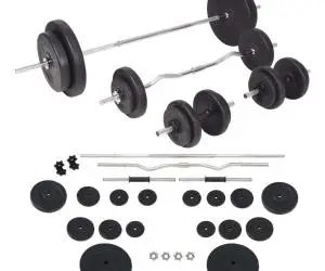 vidaXL Set de haltere și gantere 90 kg