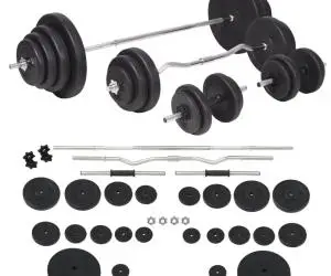 vidaXL Set de haltere și gantere 120 kg
