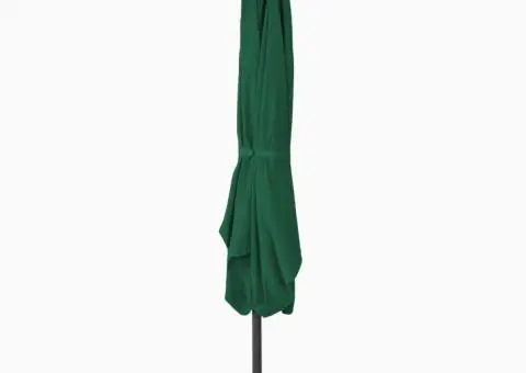 Umbrelă de soare de exterior, stâlp din oțel, verde, 250x250 cm - 3/5