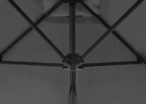 Umbrelă soare de exterior, stâlp din oțel, antracit, 250x250 cm - 4/5