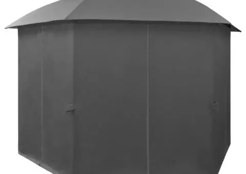 Marchiză pavilion de grădină cu perdele, 360x265 cm, hexagonal - 3/5