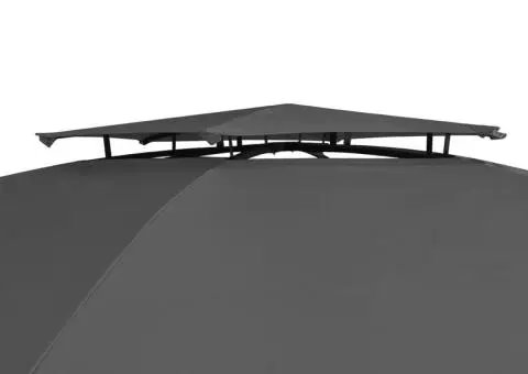 Marchiză pavilion de grădină cu perdele, 360x265 cm, hexagonal - 4/5