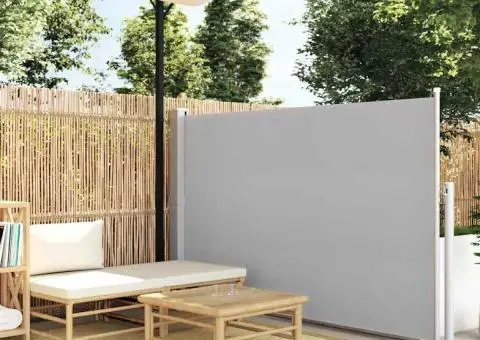 Copertină laterală retractabilă, gri, 140 x 300 cm - 1/5