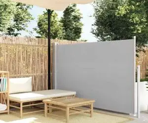 vidaXL Copertină laterală retractabilă, gri, 140 x 300 cm