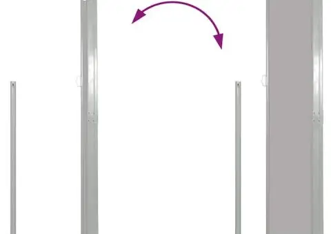 Copertină laterală retractabilă, gri, 140 x 300 cm - 5/5