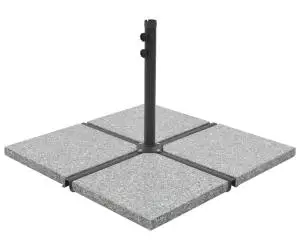 vidaXL Placă de greutate umbrelă, gri, 25 kg, granit, pătrat