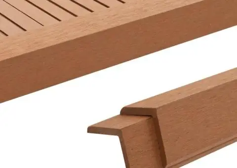 Margini cornier pentru terasă WPC, 5 buc, 170 cm, maro deschis - 1/5