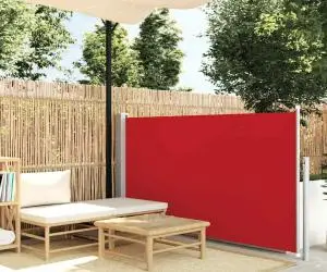 vidaXL Copertină laterală retractabilă, roșu, 120x300 cm