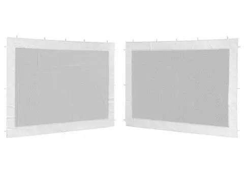 Perete lateral cort petrecere, 2 buc., alb și negru, plasă - 2/5