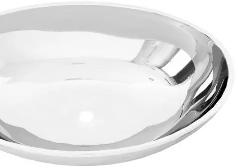 Chiuvetă de baie, argintiu, 40 x 33 x 13,5 cm, ceramică - 4/5