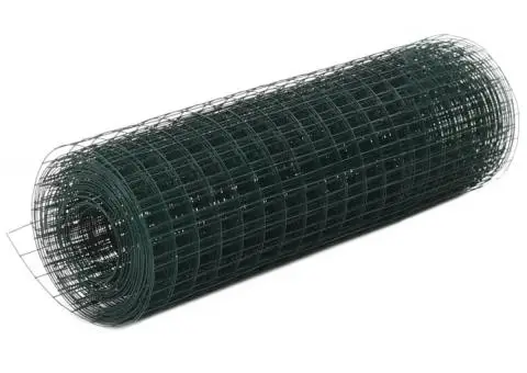 Plasă de sârmă găini, verde, 25 x 0,5 m, oțel cu înveliș PVC - 1/4