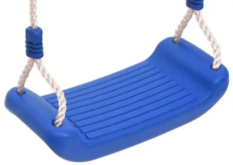Leagăne cu frânghii, 2 buc., albastru, 37x15 cm, polietilenă - 4/5