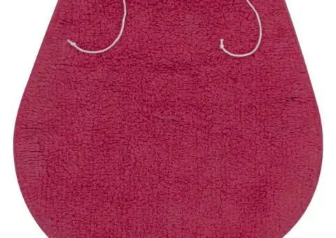 Set covorașe baie, 3 piese, fucsia, textil - 4/5