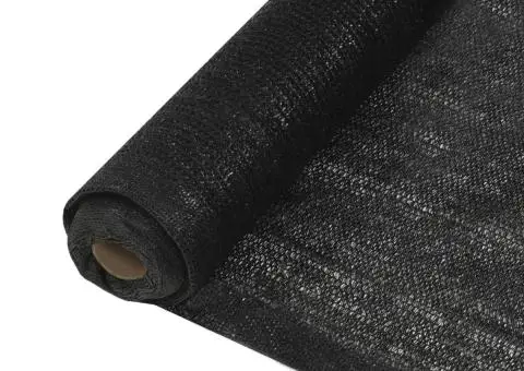 Plasă protecție vizuală, negru, 1x10 m, HDPE - 1/5