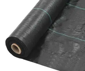 vidaXL Membrană antiburuieni & antirădăcini, negru, 2 x 5 m, PP