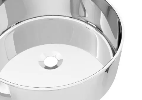 Chiuvetă de baie, argintiu, 40 x 15 cm, ceramică - 4/5