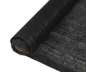 vidaXL Plasă protecție vizuală, negru, 2x25 m, HDPE