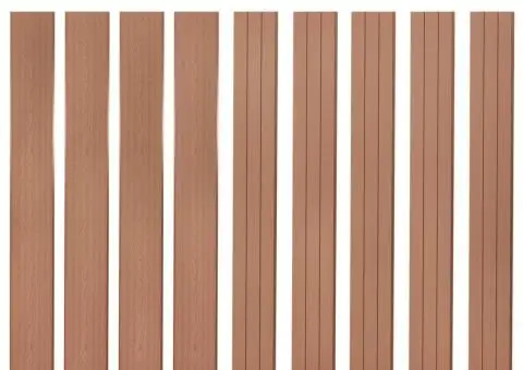 Plăci de schimb pentru gard, 9 buc., maro, 170 cm, WPC - 1/4