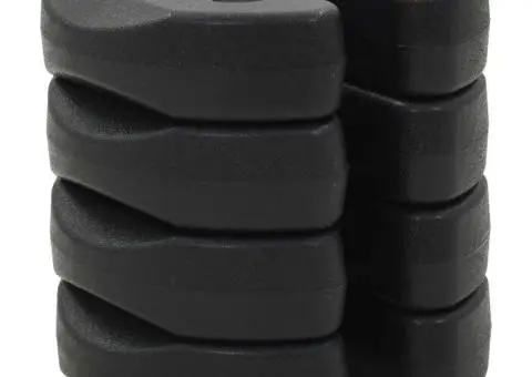 Plăci de greutate pavilion, 4 buc., negru, 220x50 mm, beton - 1/5