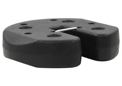 Plăci de greutate pavilion, 4 buc., negru, 220x50 mm, beton - 3/5