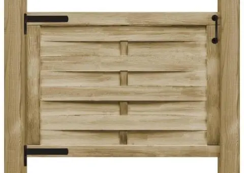 Poartă de grădină, 100x75 cm, lemn de pin tratat verde - 2/4